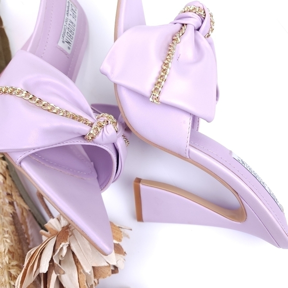New Lavender Formal Mule Heels Size 7 - Picture 6 of 12